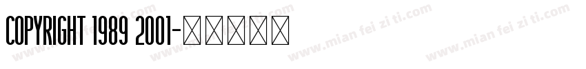 Copyright 1989 2001字体转换